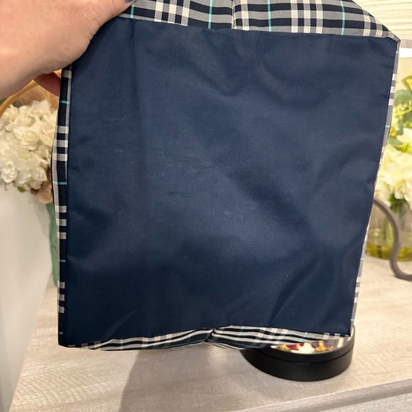 Burberry Blue Label Blue and White Checkered Tote Bag - Picture 5 of 6